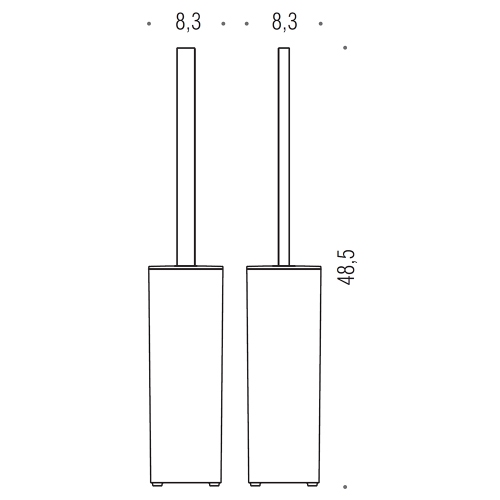 Immagine di Colombo Design BASICQ porta scopino d'appoggio, finitura cromo B37060CR