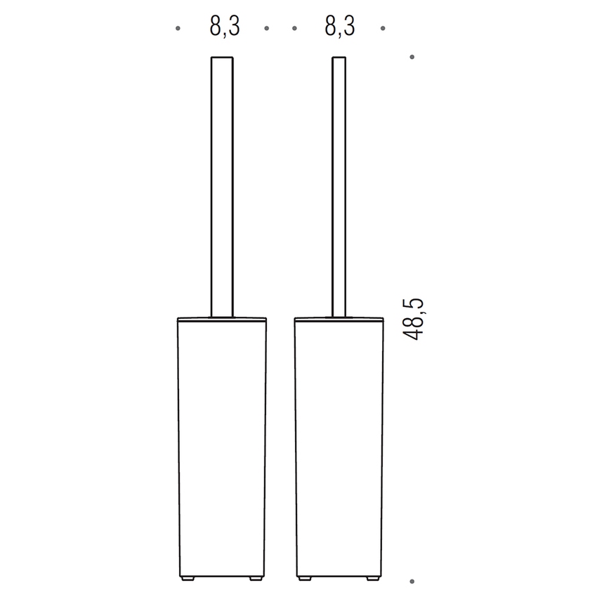 Immagine di Colombo Design BASICQ porta scopino d'appoggio, finitura cromo B37060CR