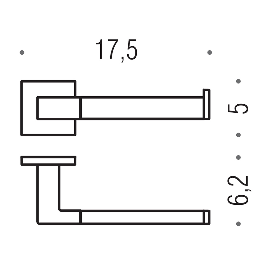 Immagine di Colombo Design BASICQ porta rotolo destro, finitura cromo B3708DCR