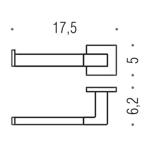 Immagine di Colombo Design BASICQ porta rotolo sinistro, colore nero finitura opaco B3708SNM