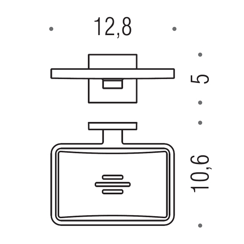 Immagine di Colombo Design BASICQ porta sapone inamovibile, finitura cromo B37810CR