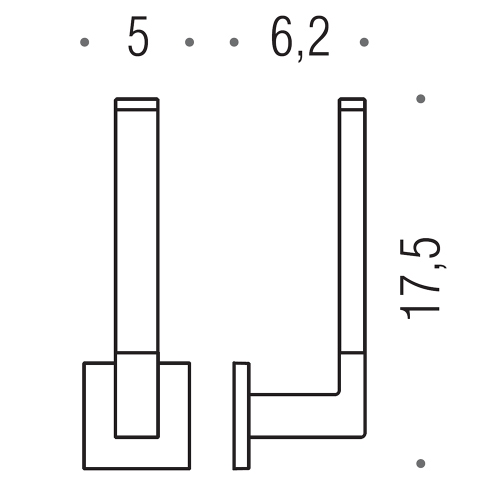 Immagine di Colombo Design BASICQ porta rotolo, finitura cromo B37900CR