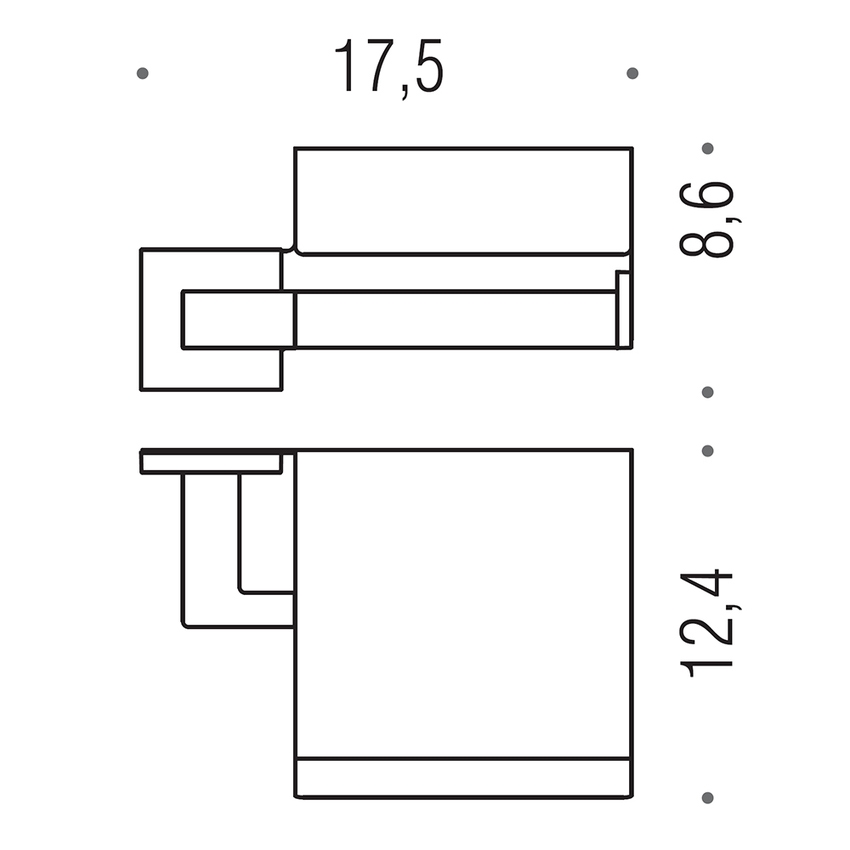 B3791 Porta Rotolo coperto Linea Bagno BasicQ Colombo Design