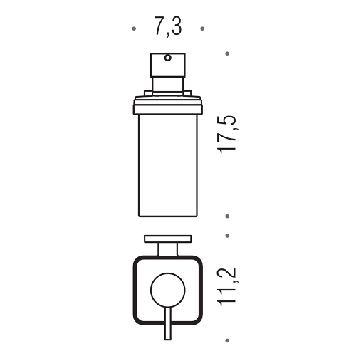 Immagine di Colombo Design BASICQ spandisapone, finitura cromo B93370CR-VAN