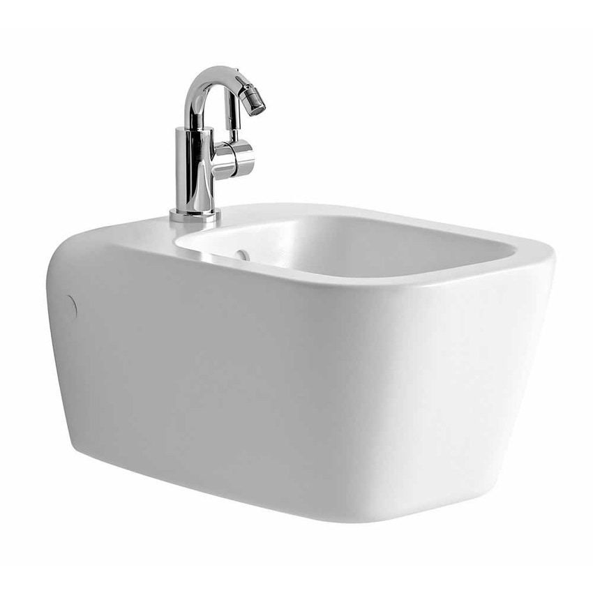 Immagine di Pozzi Ginori Q3 bidet sospeso per allacciamento acqua interno, bianco 43256000