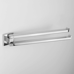 Immagine di Colombo Design BASICQ porta salvietta doppio a snodo, finitura cromo B37120CR
