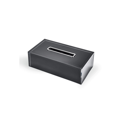 Immagine di Colombo Design COOL ICY porta kleenex rettangolare in resina, finitura argento W4503-RAG