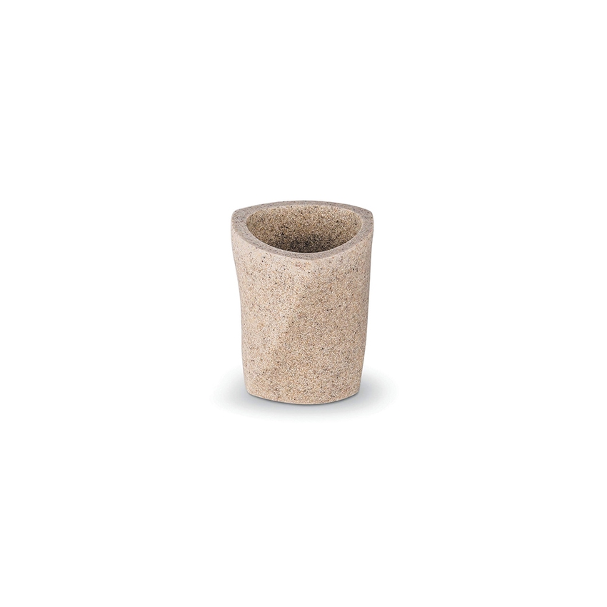 Immagine di Colombo Design COOL SANDY porta bicchiere d'appoggio in resina e sabbia, finitura beige W4602-RBE