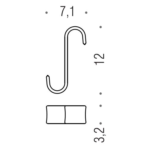 Immagine di Colombo Design COOL SLY appendiabiti per termoarredi in ABS, finitura trasparente W4800-TR