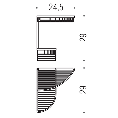 Immagine di Colombo Design Angolare doppio, finitura cromo B96070CR