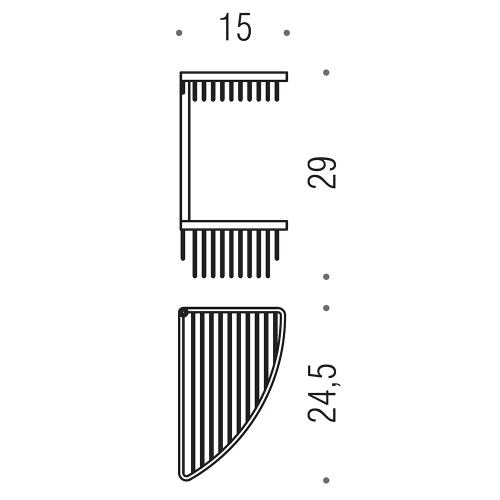 Immagine di Colombo Design Angolare doppio, finitura cromo B96120CR