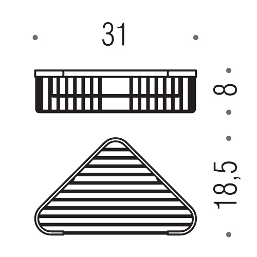 Immagine di Colombo Design Angolare semplice, finitura cromo B96130CR