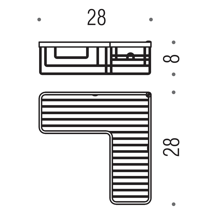 Immagine di Colombo Design Angolare semplice, finitura cromo B96150CR
