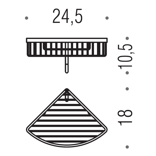 Immagine di Colombo Design Angolare semplice con gancio, finitura cromo B96160CR