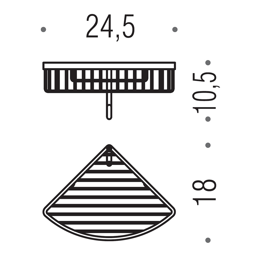 Immagine di Colombo Design Angolare semplice con gancio, finitura cromo B96160CR