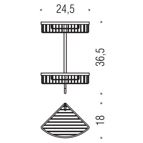 Immagine di Colombo Design Angolare doppio con gancio, finitura cromo B96170CR