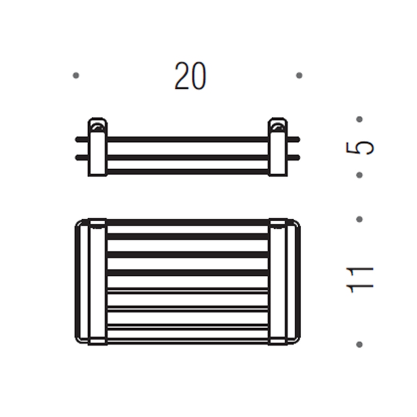 Immagine di Colombo Design Porta oggetti da doccia e vasca, finitura cromo B96310CR