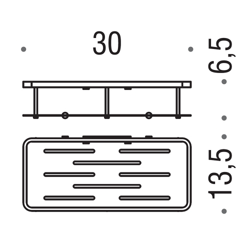 Colombo Design B96400CR Angolare rettangolare sganciabile per box doccia,  finitura cromo