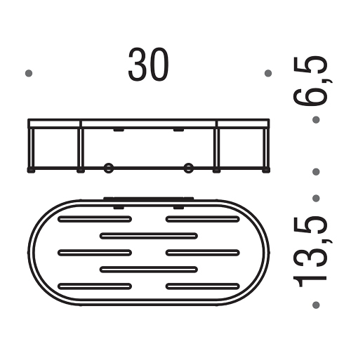 Immagine di Colombo Design Angolare ovale sganciabile per box doccia, finitura cromo B96410CR