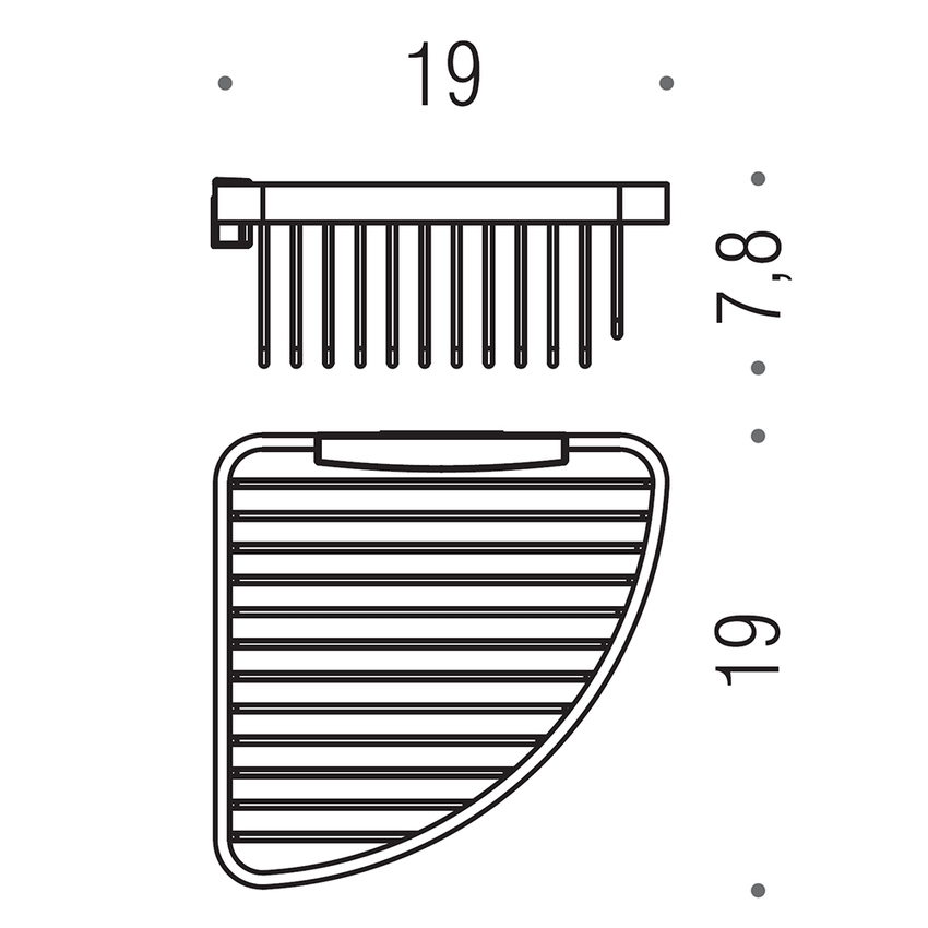 Immagine di Colombo Design Angolare sganciabile per box doccia, colore nero finitura opaco B96480NM