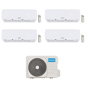 Immagine di Olimpia Splendid Alyas E R32 Climatizzatore a parete quadri split inverter Wi-Fi | unità esterna 8.2 kW unità interne 9000+9000+9000+12000 BTU OS-CEMYH28EI+3xOS-SECYH09EI+OS-SECYH12EI