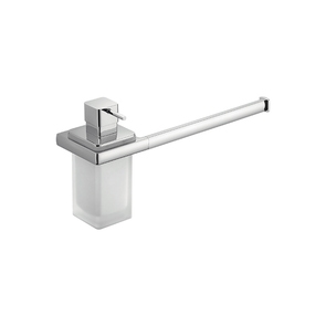 Immagine di Colombo Design LULÙ dispenser sapone liquido e porta salvietta per bidet, finitura cromo B62740CR-VAN