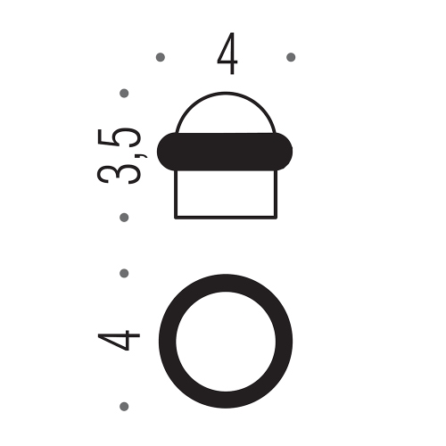 Immagine di Colombo Design COMPLEMENTI fermaporta, finitura cromo BCD112-CR