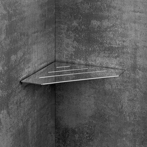 Immagine di Colombo Design Mensola angolare da doccia e vasca, colore nero finitura opaco B96550NM