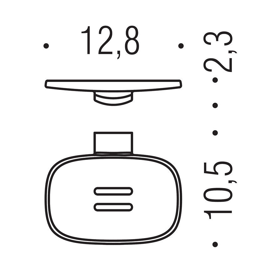 Immagine di Colombo Design TRENTA porta sapone inamovibile, colore nero finitura opaco B30010NM