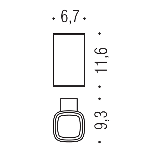Immagine di Colombo Design TRENTA porta bicchiere, colore nero finitura opaco B30020NM