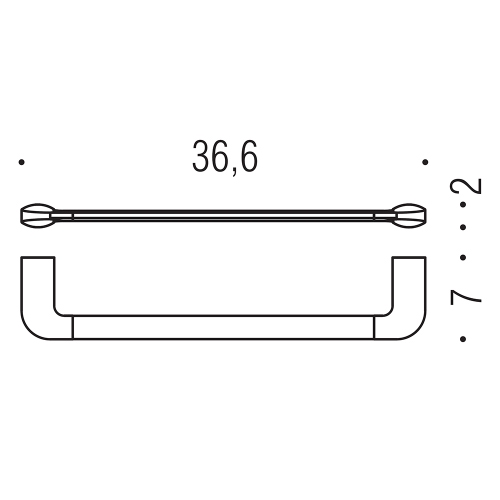 Immagine di Colombo Design TRENTA porta salvietta L.36,6 cm, colore grafite finitura opaco B30090GM