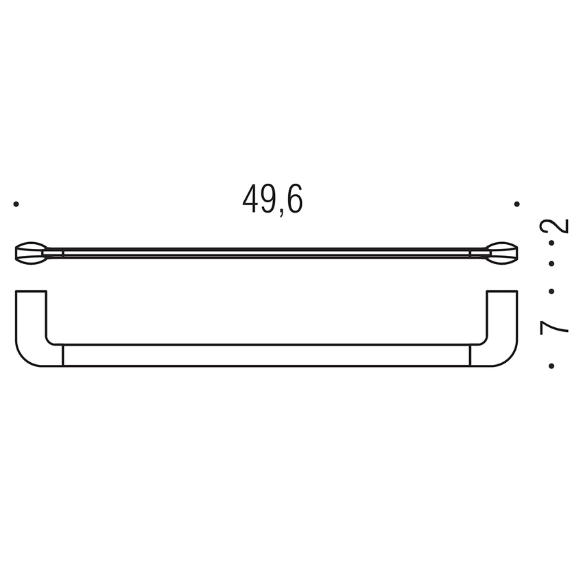 Immagine di Colombo Design TRENTA porta salvietta L.49,6 cm, colore grafite finitura opaco B30100GM