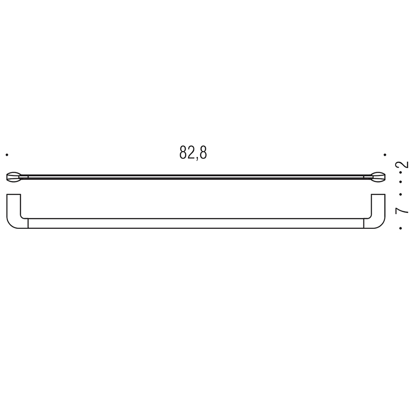 Immagine di Colombo Design TRENTA porta salvietta L.82,8 cm, colore grafite finitura opaco B3011XLGM