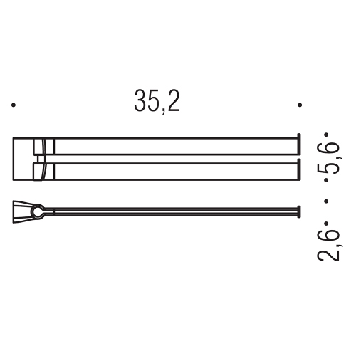 Immagine di Colombo Design TRENTA porta salvietta doppio a snodo, finitura cromo B30120CR