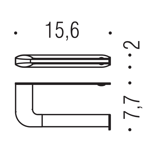 Immagine di Colombo Design TRENTA porta rotolo reversibile, colore grafite finitura opaco B30080GM
