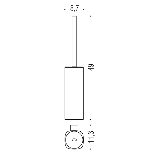 Immagine di Colombo Design TRENTA porta scopino, finitura cromo B30070CR