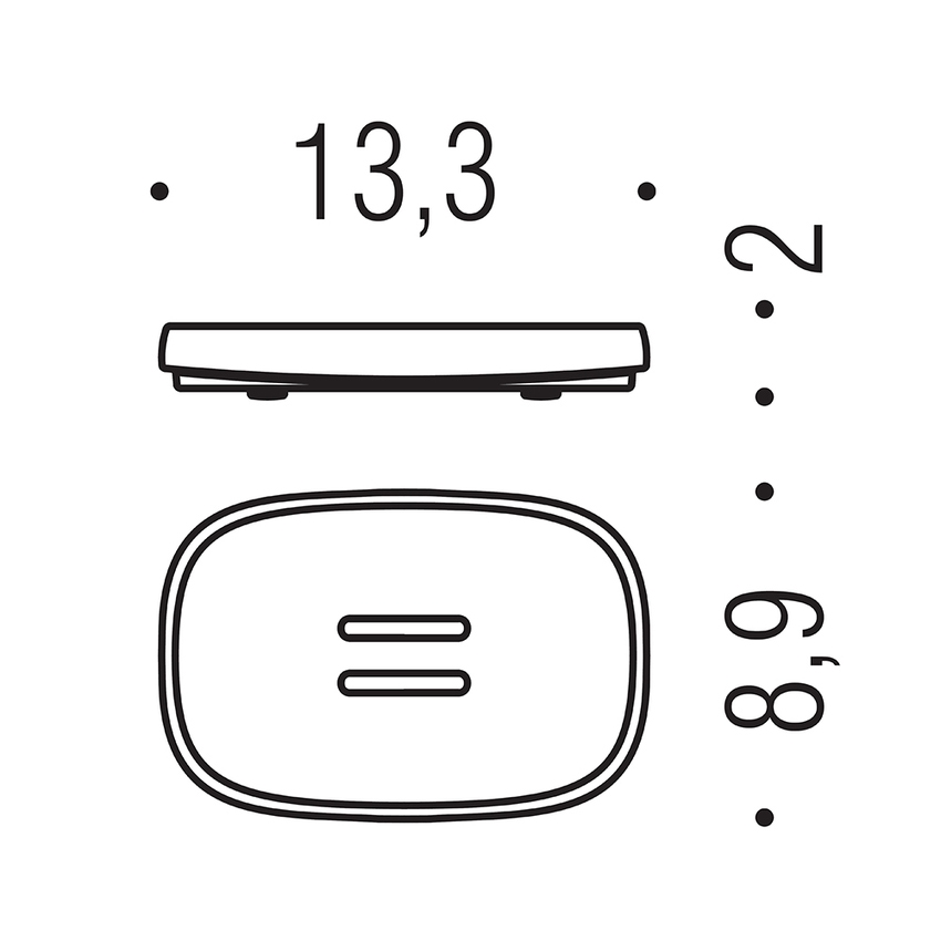 Immagine di Colombo Design TRENTA porta sapone d'appoggio, finitura cromo B30400CR