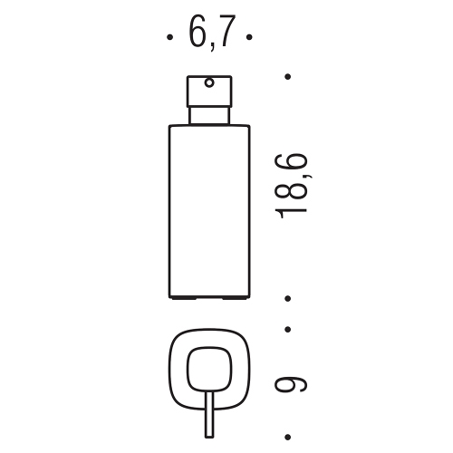 Immagine di Colombo Design TRENTA spandisapone d'appoggio, colore nero finitura opaco B93410NM