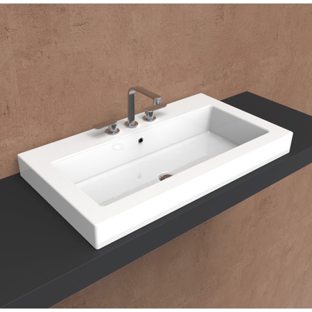 Immagine di Flaminia ACQUAGRANDE 100 lavabo da incasso 100 cm, colore bianco finitura lucido 5051/INC