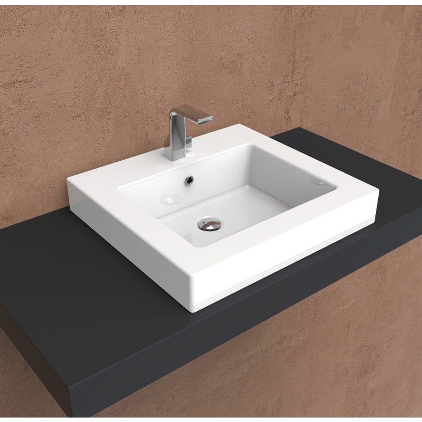 Immagine di Flaminia ACQUAGRANDE 60 lavabo da incasso 60 cm, colore bianco finitura lucido 5052/INC