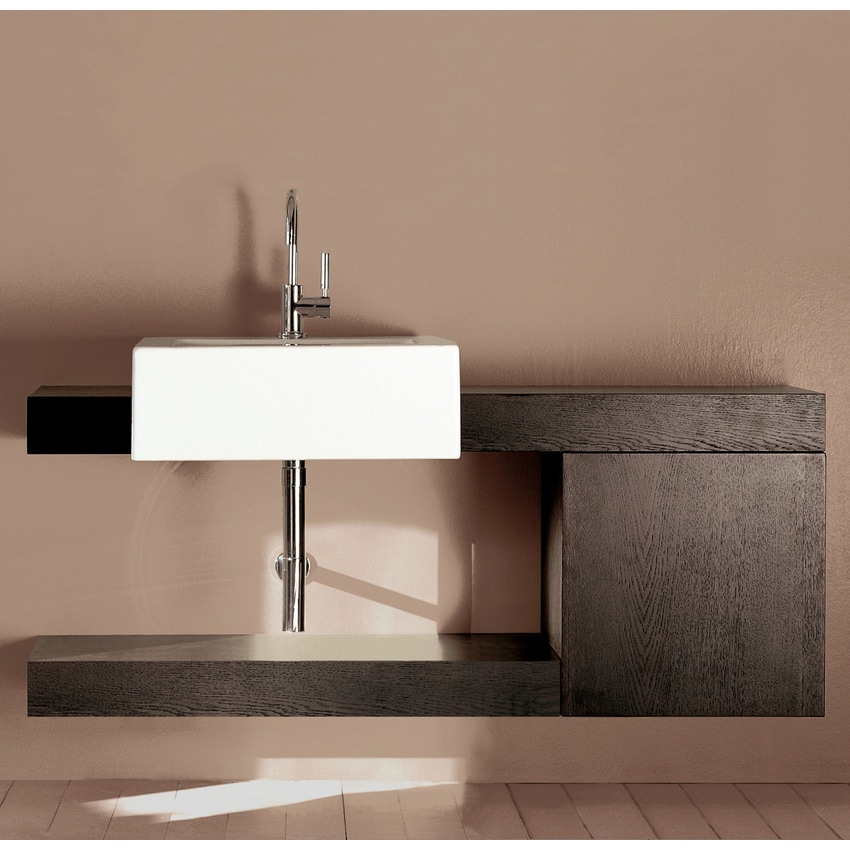 Immagine di Flaminia ACQUAGRANDE set composizione reversibile per lavabo Acquagrande 60 da semincasso, finitura rovere moro MAS60