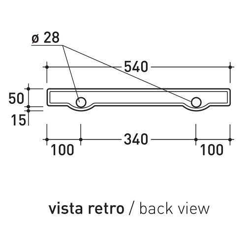 Immagine di Flaminia BRICK slim mensola in ceramica 54 cm, colore bianco finitura lucido 5090S