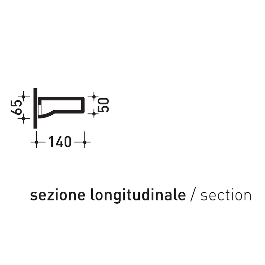 Immagine di Flaminia BRICK slim mensola in ceramica 54 cm, colore bianco finitura lucido 5090S