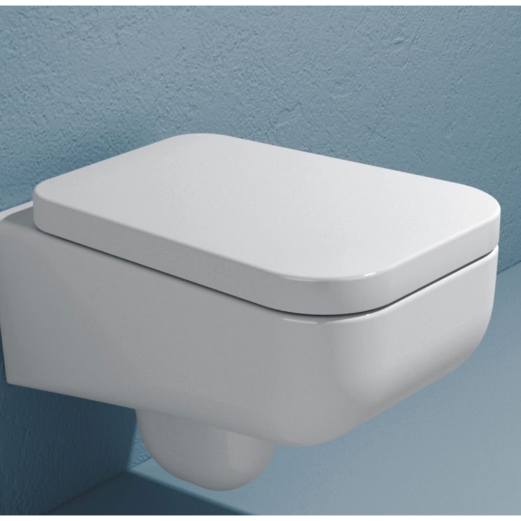 Immagine di Flaminia COMO coprivaso avvolgente in termoindurente, con discesa rallentata, colore bianco finitura lucido CMCW03