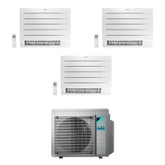 Immagine di Daikin PERFERA Pavimento FVXM-A R32 Climatizzatore a pavimento trial split inverter Wi-Fi bianco | unità esterna 4 kW unità interne 7000+7000+7000 BTU 3MXM40N8+CVXM[20|20|20]A