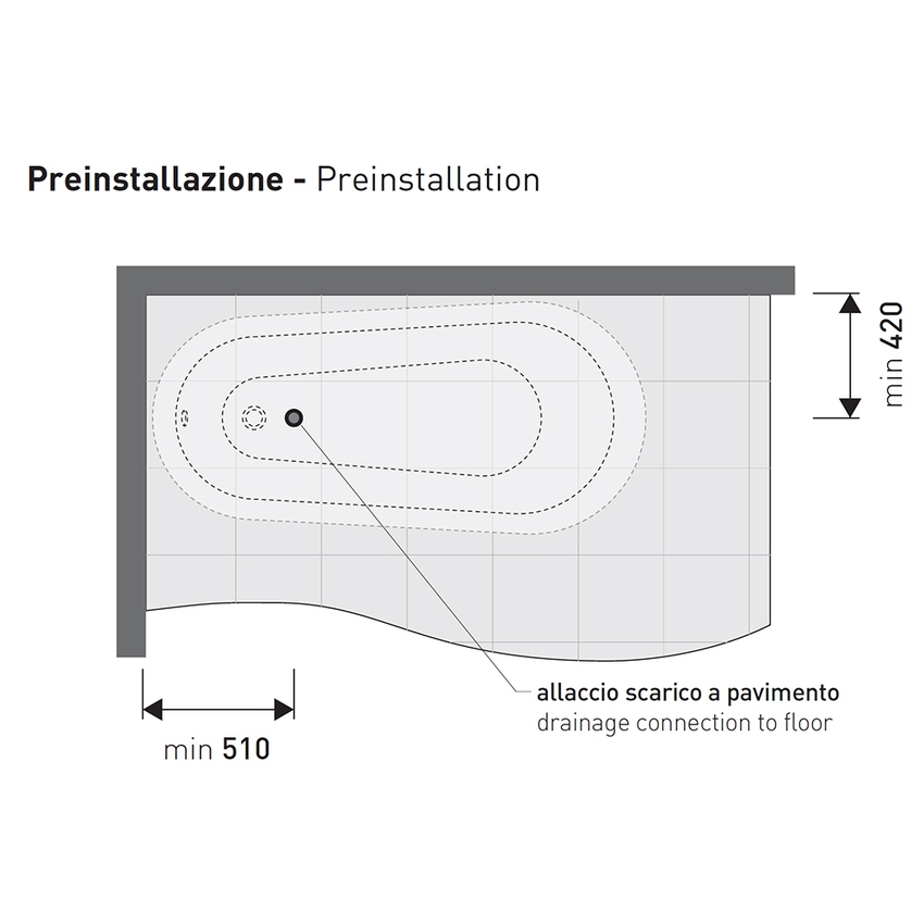 Immagine di Flaminia EVERGREEN vasca free-standing 170 cm, in crystal-tech, colore bianco finitura lucido, piedi finitura oro EG170OB