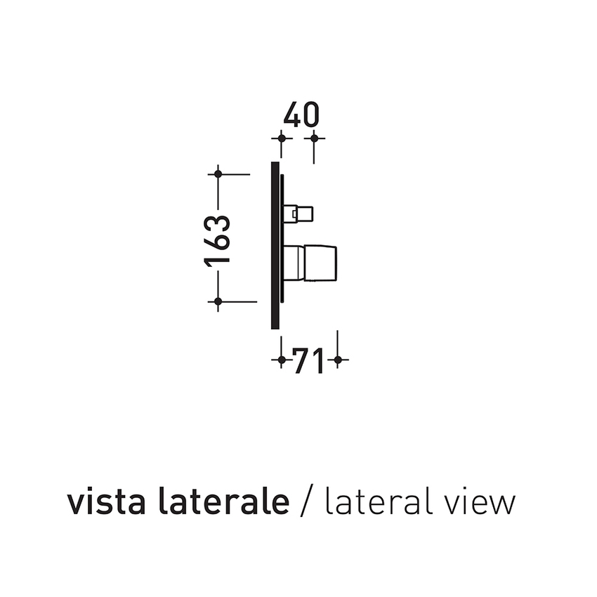 Immagine di Flaminia FOLD miscelatore monocomando ad incasso per vasca/doccia con deviatore, finitura cromo FL2081