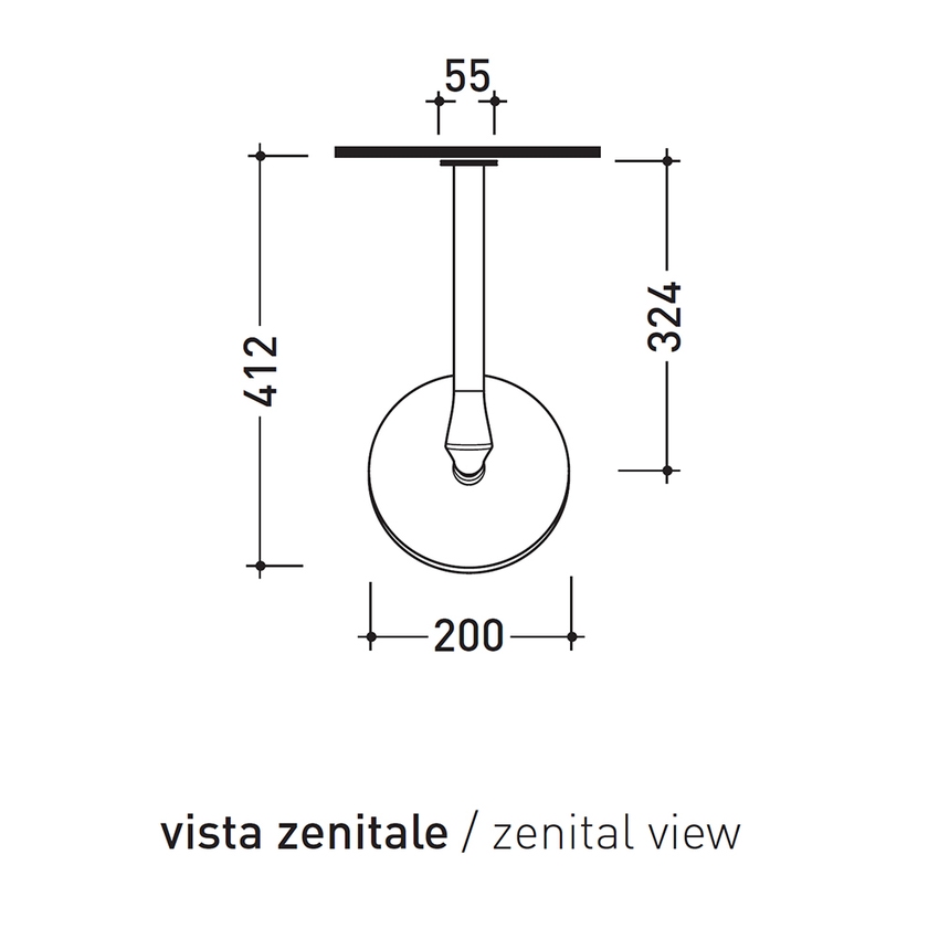 Immagine di Flaminia FOLD soffione doccia a parete, finitura cromo FL2084