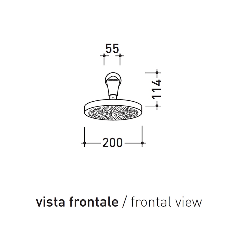 Immagine di Flaminia FOLD soffione doccia a parete, finitura cromo FL2084
