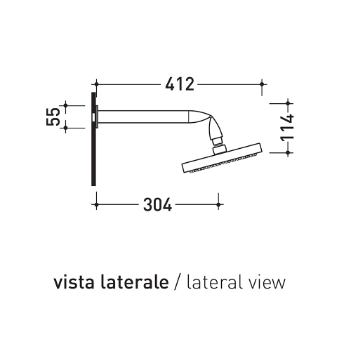 Immagine di Flaminia FOLD soffione doccia a parete, finitura cromo FL2084